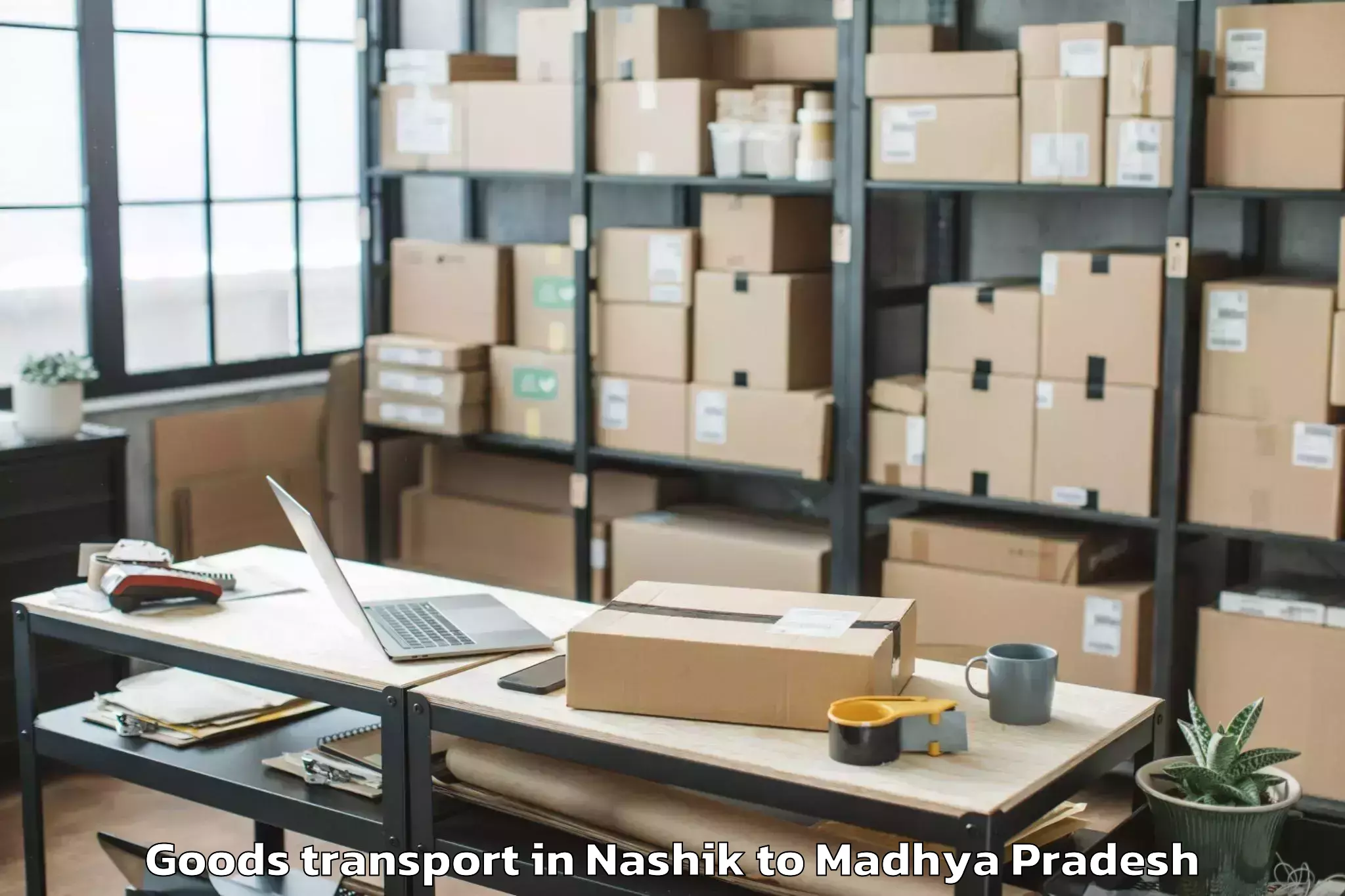 Book Nashik to Barnagar Goods Transport